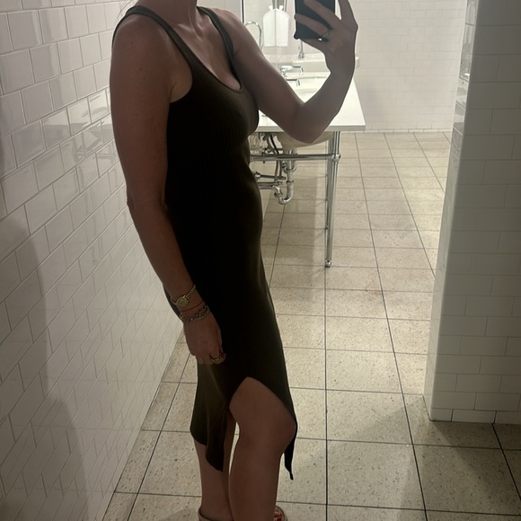 French connection ribbed dress green size small - Picture 2 of 5